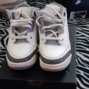 Jordan Kids White and Gray Sneakers
